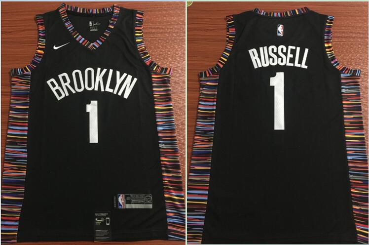 Men Brooklyn Nets #1 Russell Black Nike Game NBA Jerseys->toronto blue jays->MLB Jersey